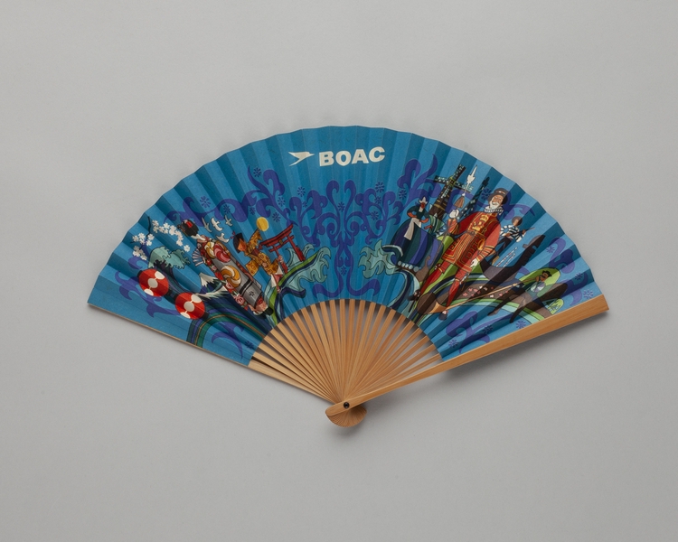 Image: folding fan: British Overseas Airways Corporation (BOAC)