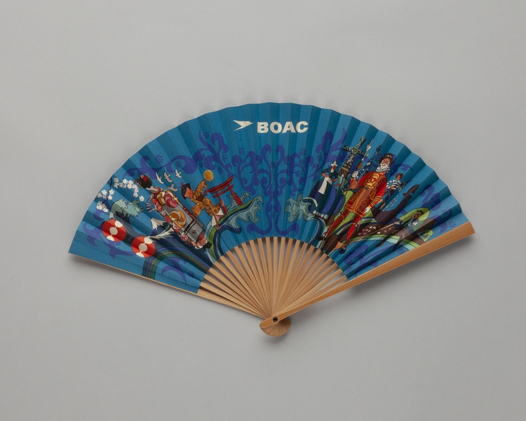 Image: folding fan: British Overseas Airways Corporation (BOAC)