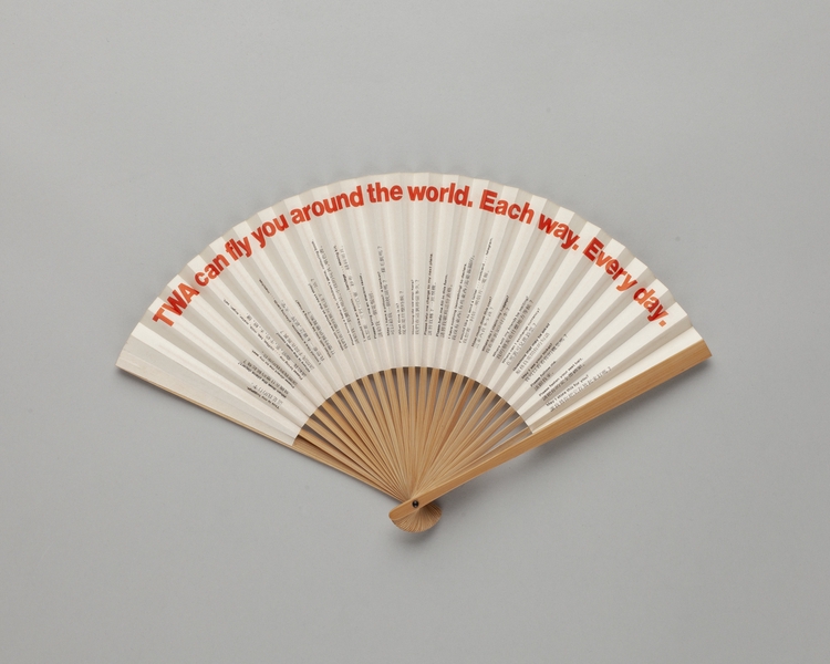 Image: folding fan: TWA (Trans World Airlines)