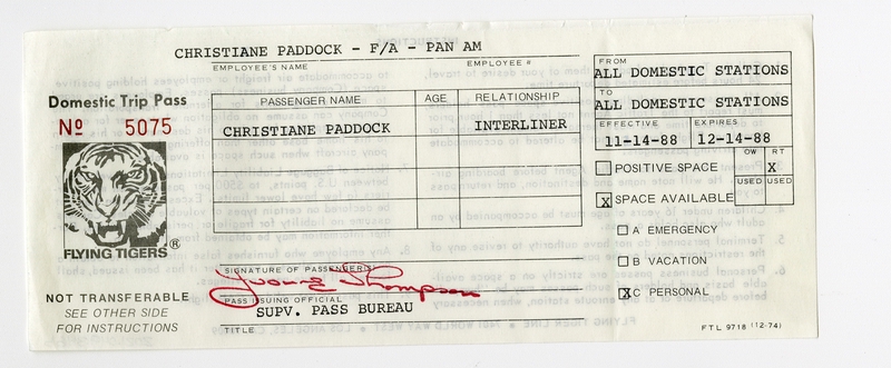 Image: trip pass: Flying Tiger Line