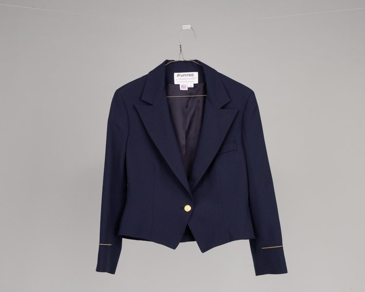 Image: flight attendant serving jacket: United Airlines