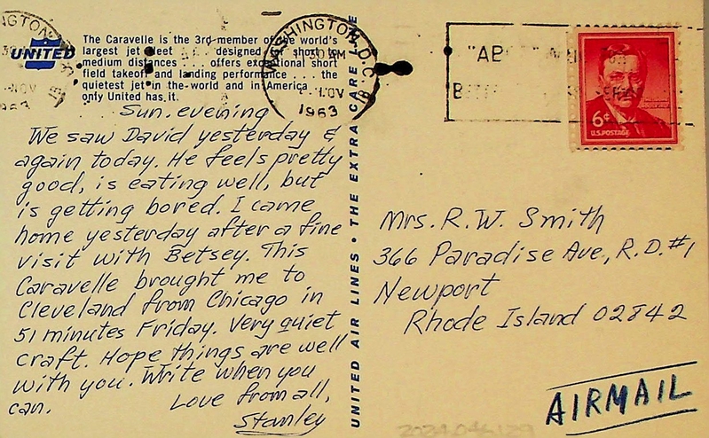 Image: postcard: United Air Lines, Sud Aviation Caravelle