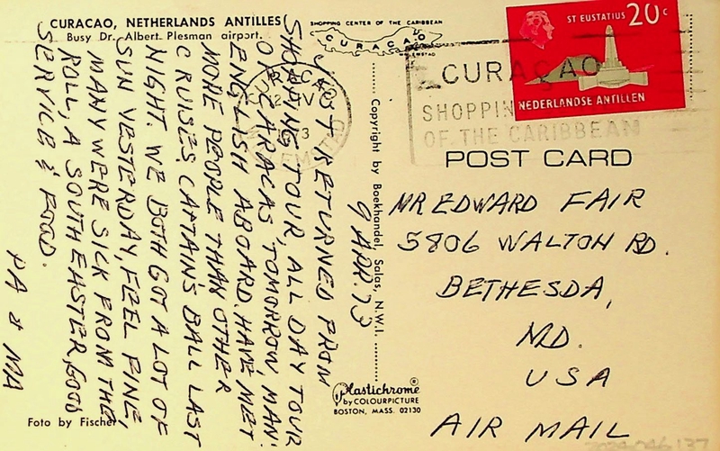 Image: postcard: Curaçao International Airport