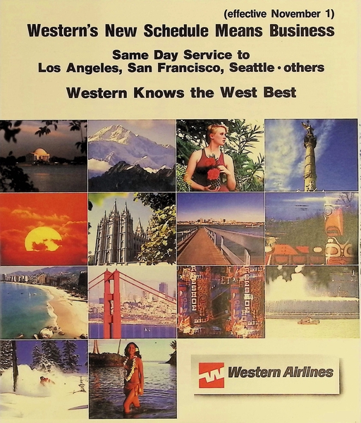 Image: timetable: Western Airlines