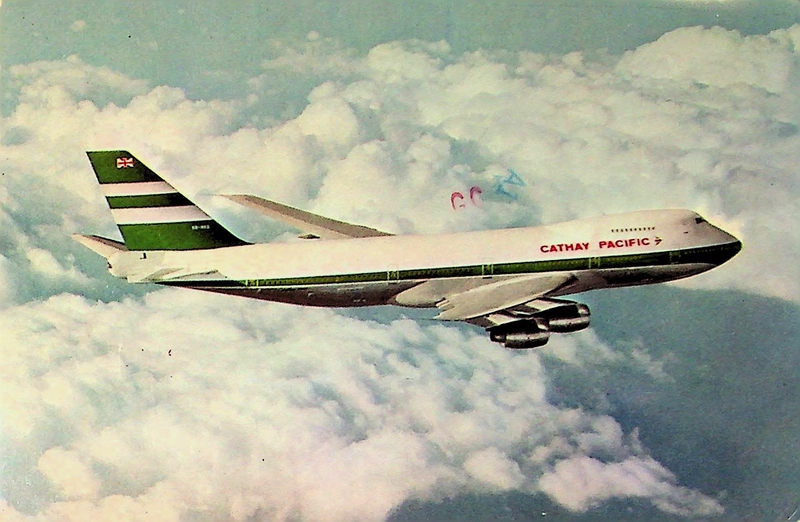 Image: postcard: Cathay Pacific Airways, Boeing 747-200B