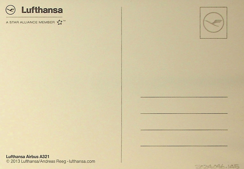 Image: postcard: Lufthansa, Airbus A321