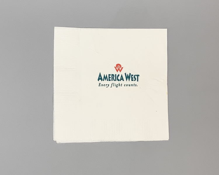 Image: cocktail napkin: America West Airlines