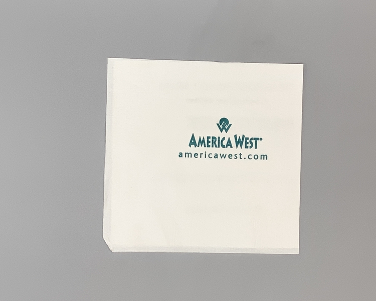 Image: cocktail napkin: America West Airlines