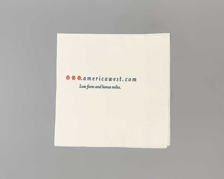 Image: cocktail napkin: America West Airlines