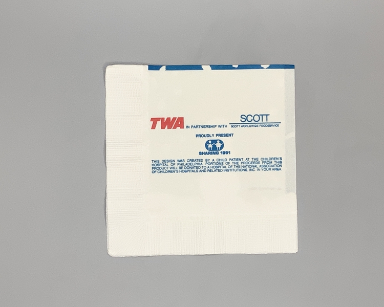 Image: cocktail napkin: TWA (Trans World Airlines)