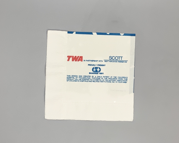 Image: cocktail napkin: TWA (Trans World Airlines)