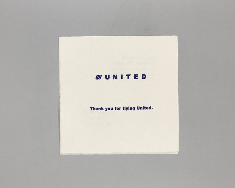 Image: cocktail napkin: United Airlines