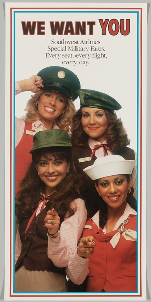 Image: poster: Southwest Airlines, military discount
