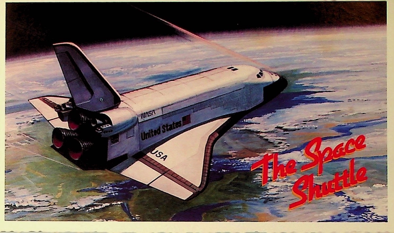 Image: postcard: TWA (Trans World Airlines), NASA Space Shuttle