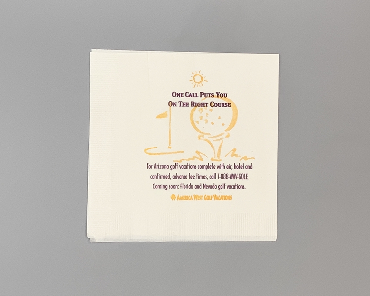 Image: cocktail napkin: America West Airlines