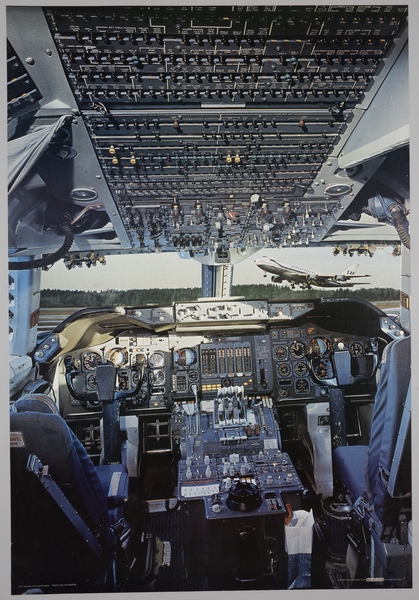 Image: poster: Scandinavian Airlines System (SAS), Boeing 747