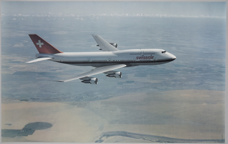 Image: poster: Swissair, Boeing 747-300